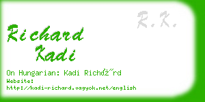 richard kadi business card